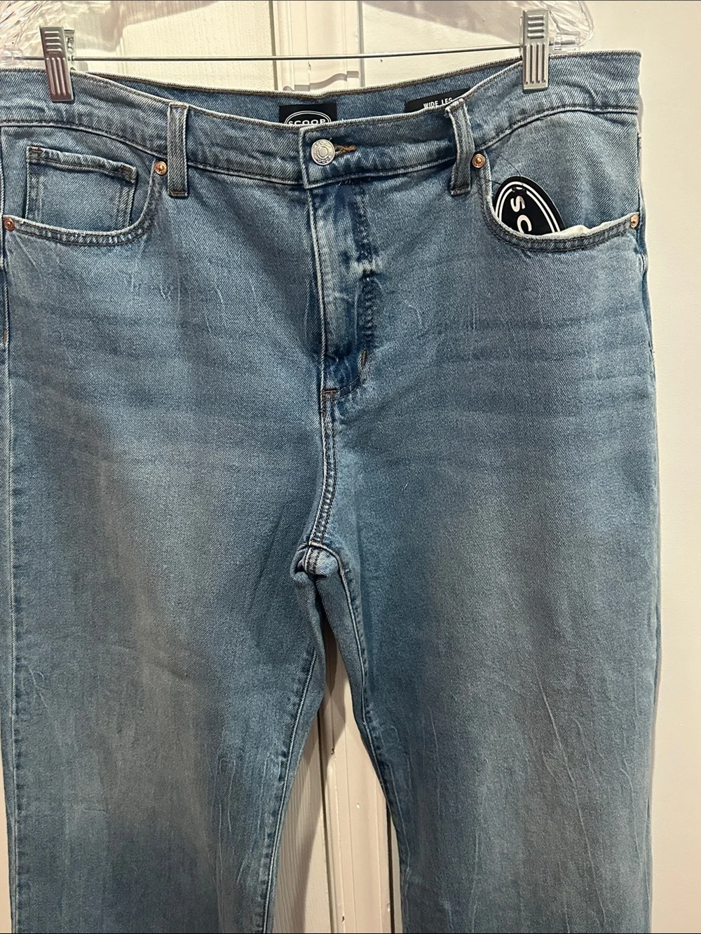 Women's Wide Leg Low Slung Jeans Size 12 - Picture 6 of 14